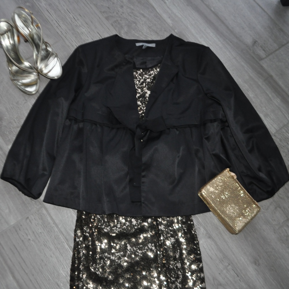 NY Collection Black Bolero Jacket